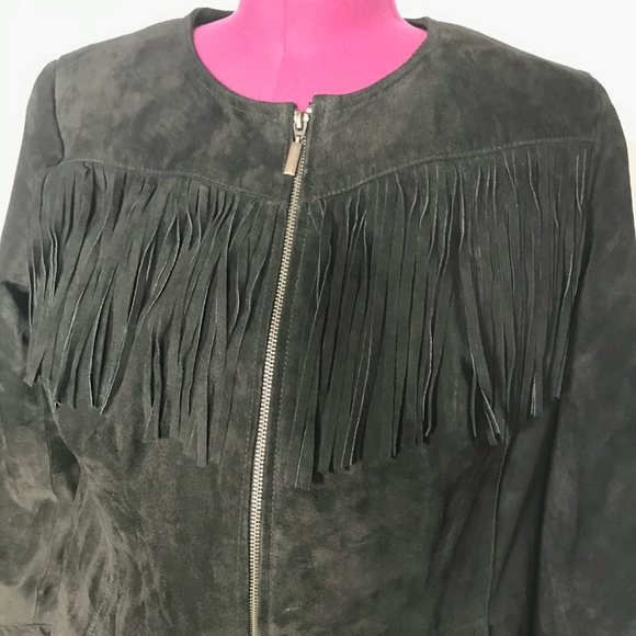 d & co. Demin and Company Suede Leather Jacket - Picture 8 of 10